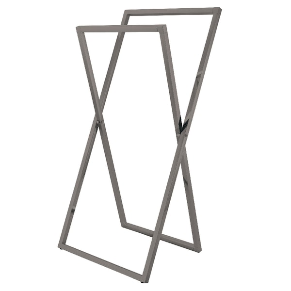 SCC8298 Pedestal X Style Steel Construction Towel Rack, Brushed Nickel